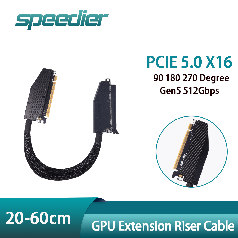Pcie 5.0 Gpu Riser Cable - PCIE 5.0 X16 GPU Verlängerungskabel 90